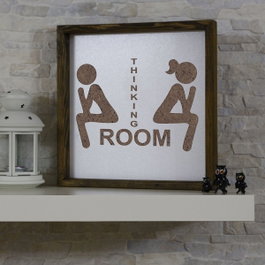 Wallity Cuadro Decorativo KZM030 Marrón y Blanco